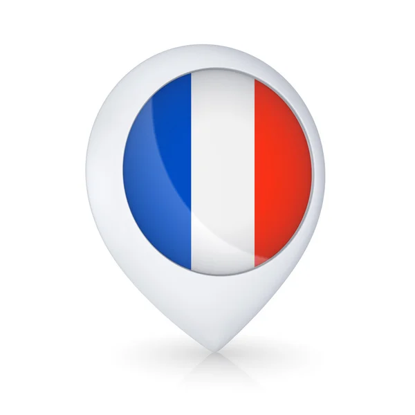 Icono GPS con bandera de Francia . — Foto de Stock