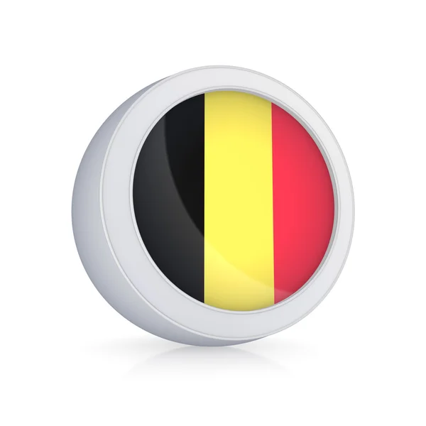 Icon with Belgian flag. — Stock Photo, Image