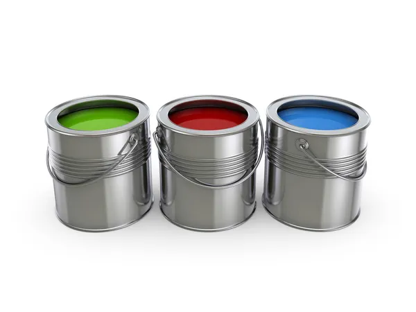 Paint buckets. — Stock Photo, Image