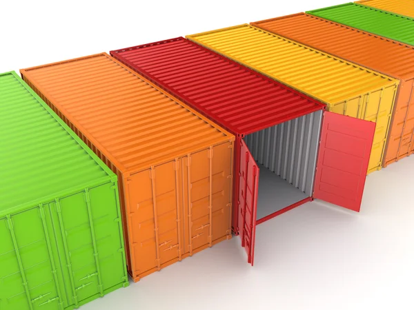 Colorful containers. — Stock Photo, Image