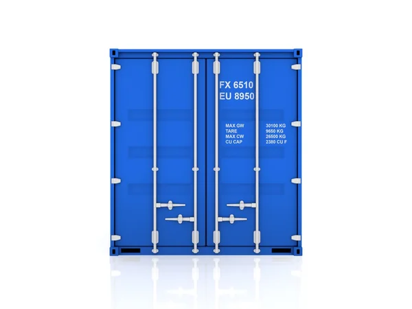 Синий контейнер . — стоковое фото