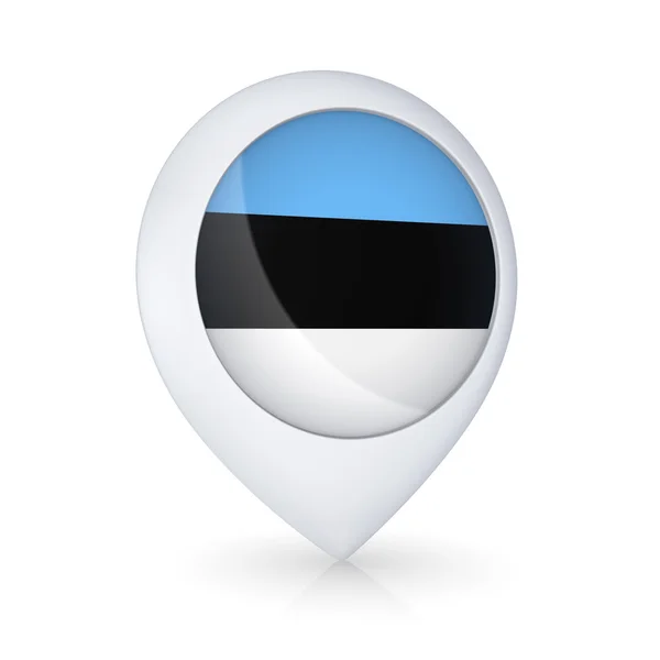 Ikona GPS s vlajkou Estonska. — Stock fotografie