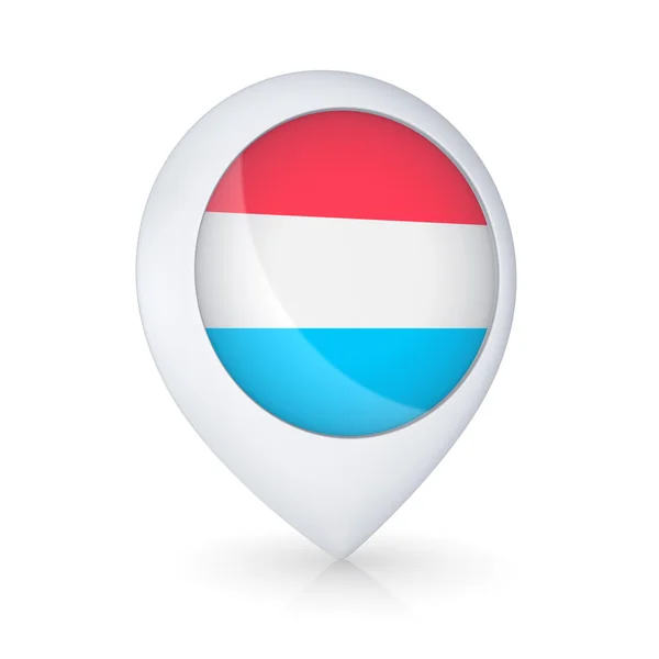 Ikona GPS z flagi Luksemburga. — Zdjęcie stockowe