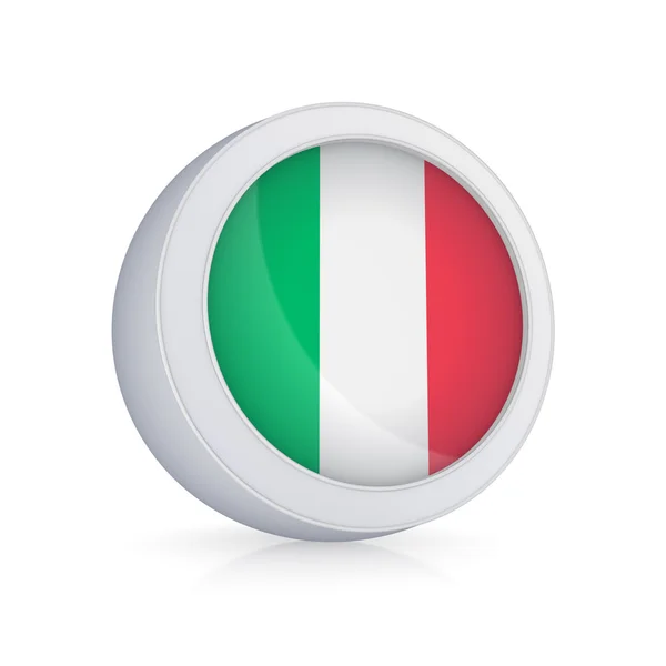 Icona con bandiera di Italia . — Foto Stock