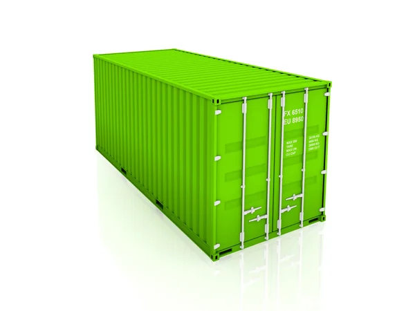 Zelený kontejner. — Stock fotografie