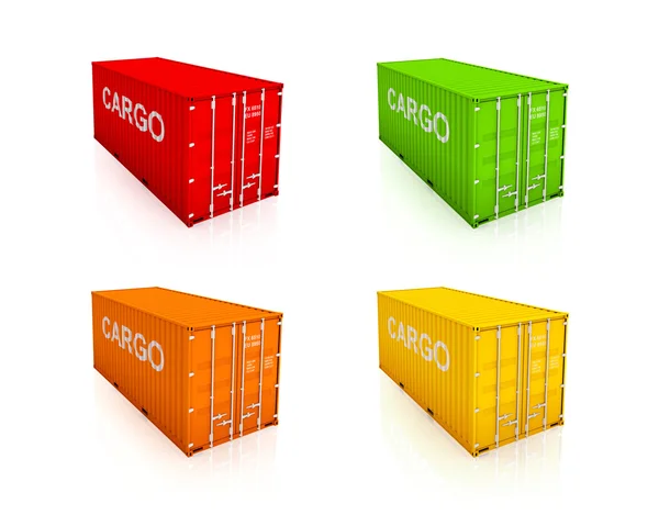 Conjunto de contenedores de colores . — Foto de Stock