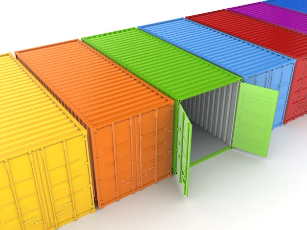 Colorful containers. — Stock Photo, Image