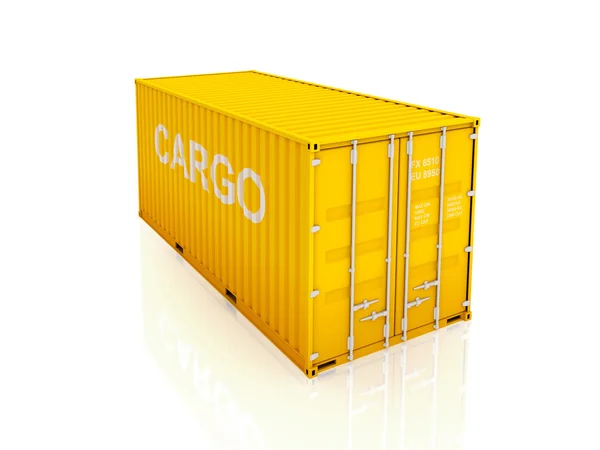 Žlutý kontejner. — Stock fotografie