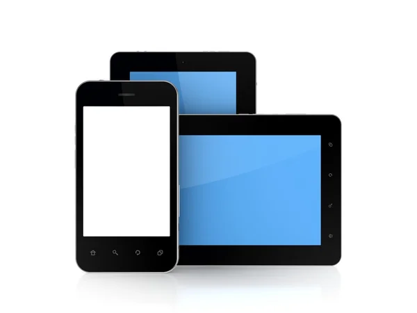 Moderno telefono cellulare e tablet PC . — Foto Stock