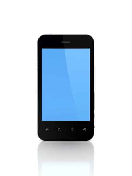Современный телефон с пустым экраном . — стоковое фото