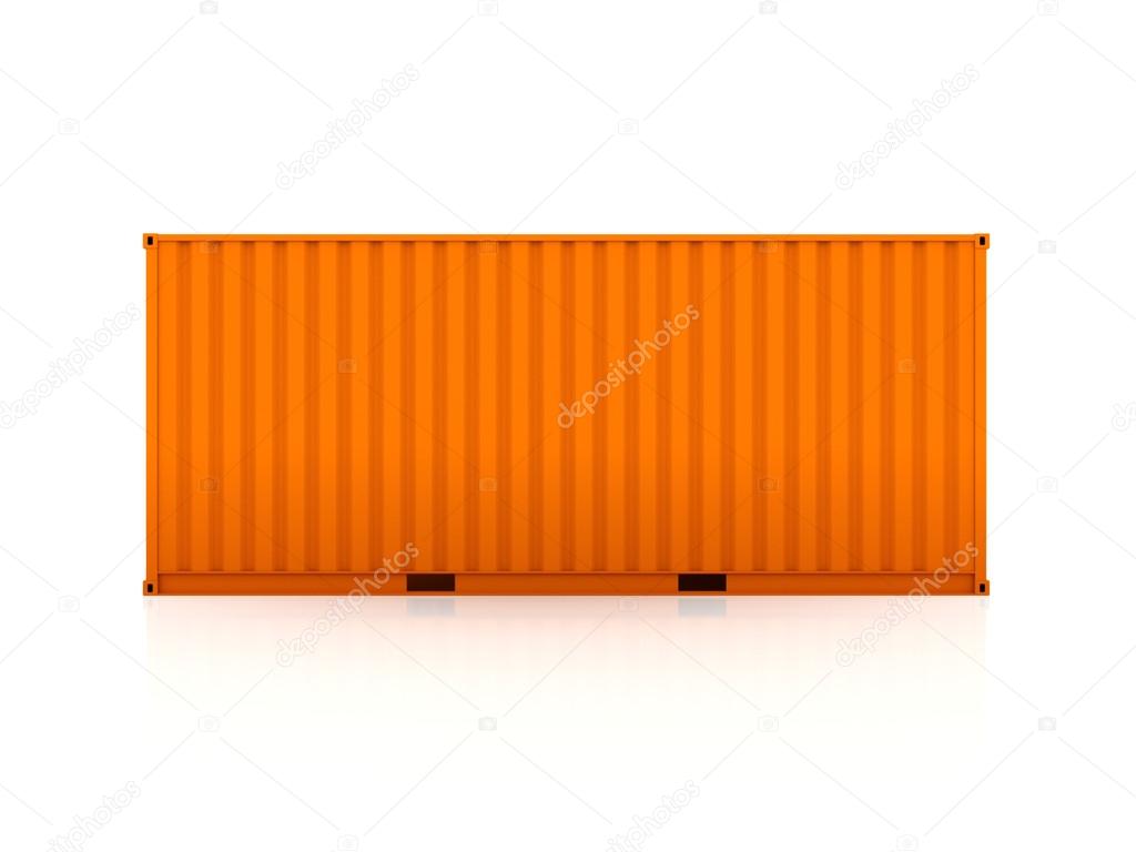 Orange container.