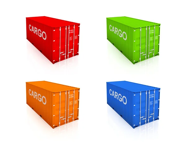 Conjunto de contenedores de colores . — Foto de Stock