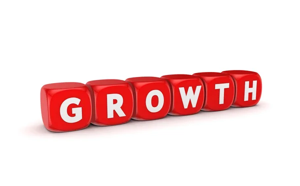 Slovo růst. — Stock fotografie