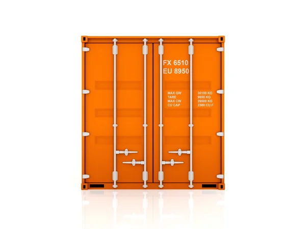 Orangefarbener Container. — Stockfoto