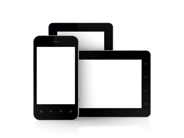 Moderno telefone celular e tablet PC . — Fotografia de Stock