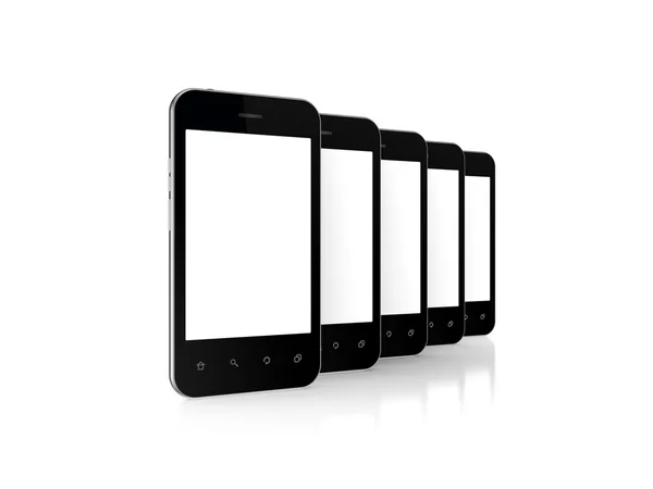 Moderní mobilní telefon s prázdnou obrazovkou. — Stock fotografie