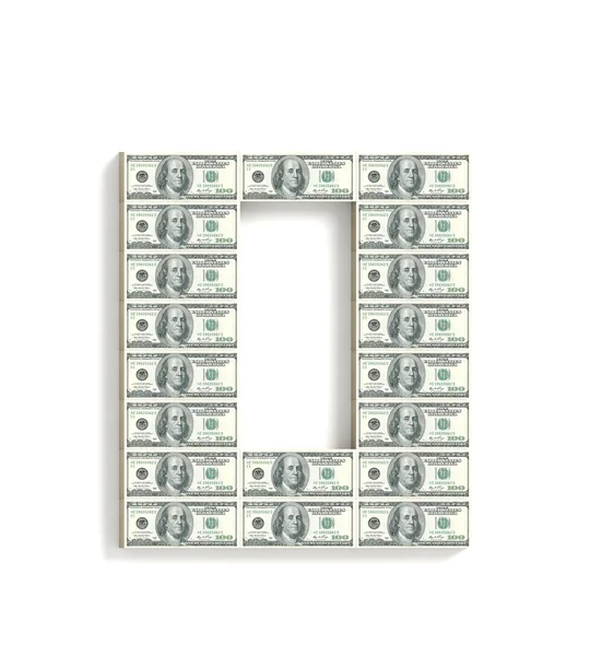 Numéro 0 fait de dollars . — Photo