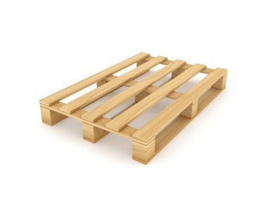 Ahşap palet, beyaz arka plan üzerinde izole.