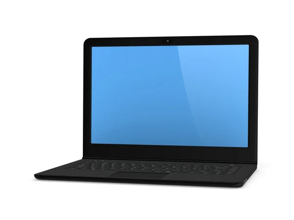 흰색 배경에 현대 노트북. — 스톡 사진