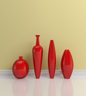 3D render iç kompozisyon