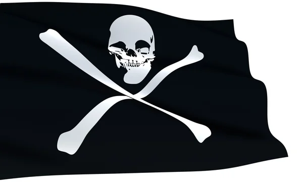Mávání vlajkami piráti — Stock fotografie