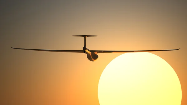 Glider on the sunset — Stock Photo, Image