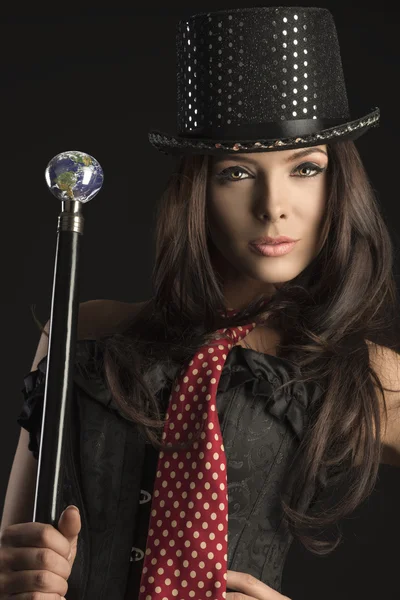 Portrait of female cabaret performer — Stock Photo, Image