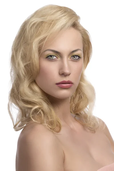 Sexy blonde girl in close-up portrait — Stock Photo, Image