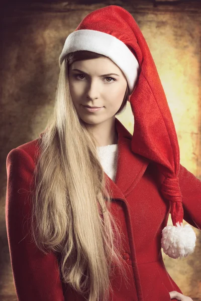 Retrato de navidad de la chica de la moda — Foto de Stock