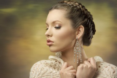 yakın çekim zarif kadın