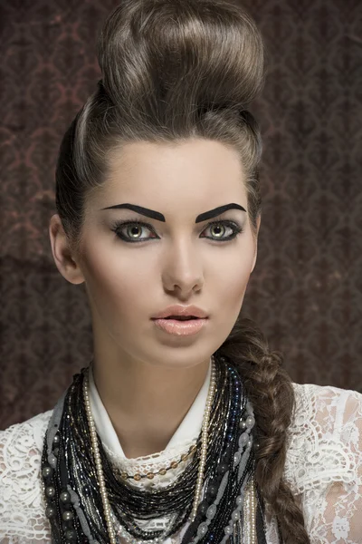 Close-up vrouwelijke mode portret — Stockfoto