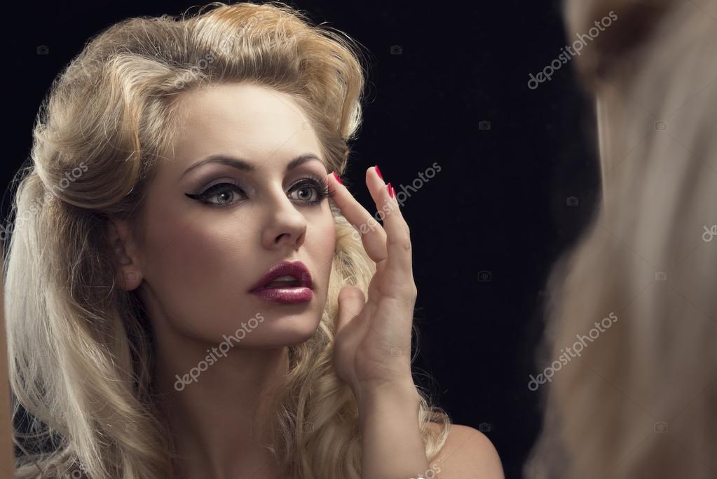 Elegant woman looking in the mirror Stock Photo by ©carlodapino 45165879 Elegant woman looking in the mirror Stock Photo by ©carlodapino 45165879
