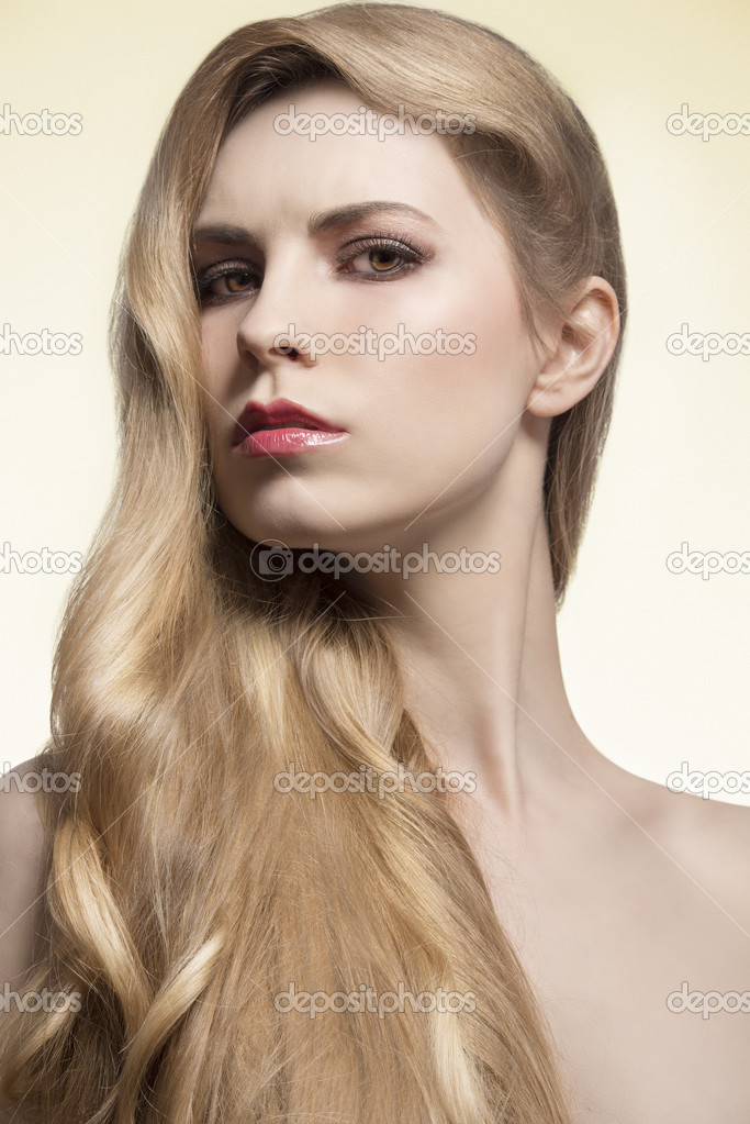 girl with silky long hair