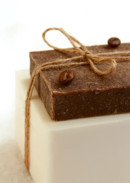 Coffee and milk soap close up — Stock Photo, Image