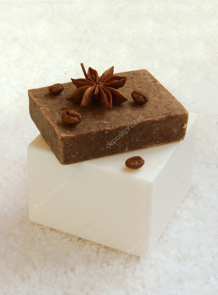 Coffee and milk soap