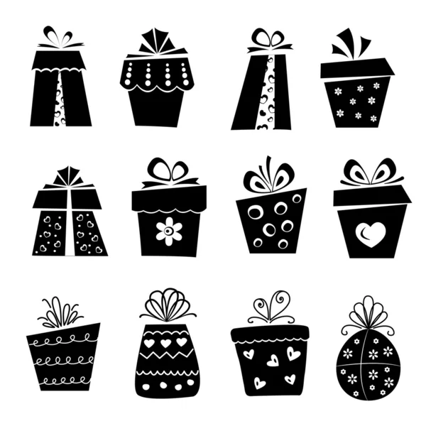 Set de iconos de caja de regalo — Vector de stock