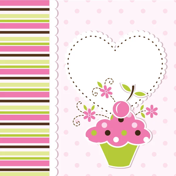 Cupcake fundo — Vetor de Stock