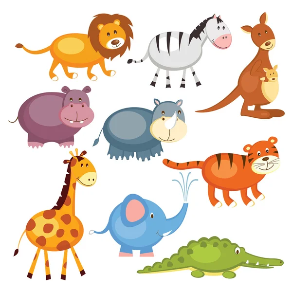 Wild animals — Stock Vector