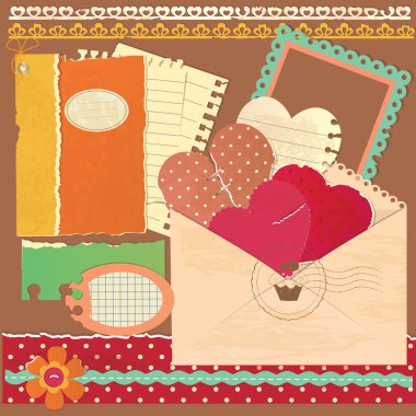 Scrapbook vintage öğeler