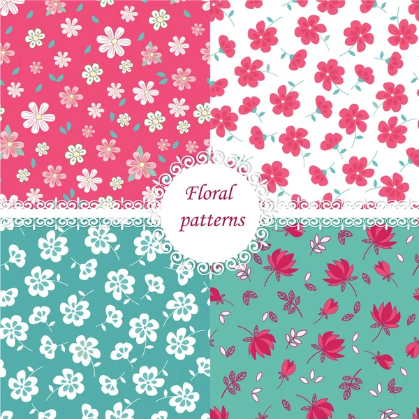 Floral patterns — Stock Vector