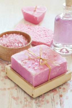 Gül spa öğeleri kümesi