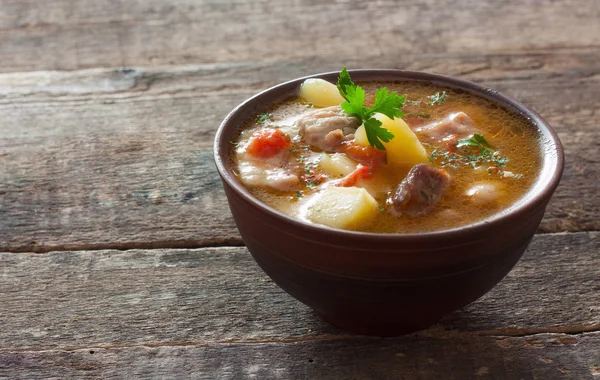 Meat soup — Stock Photo, Image