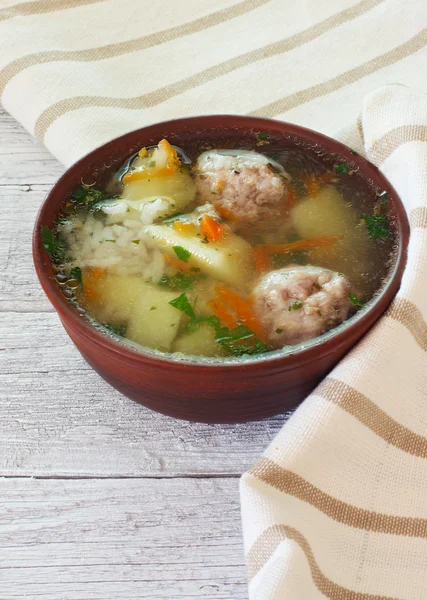 Supă cu chiftele — Fotografie, imagine de stoc