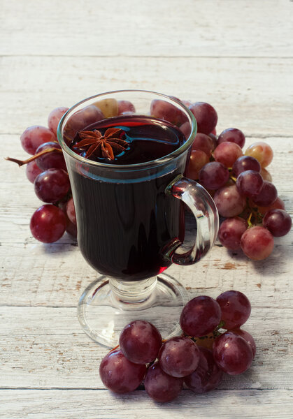 Glass of mulled wine