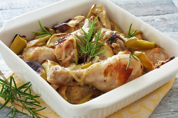 Chicken drumsticks cooked in the oven — Stock Photo, Image
