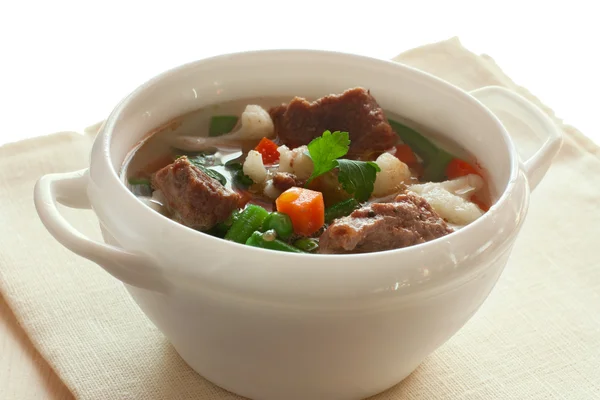 Soup with meat and vegetables — Stock Photo, Image