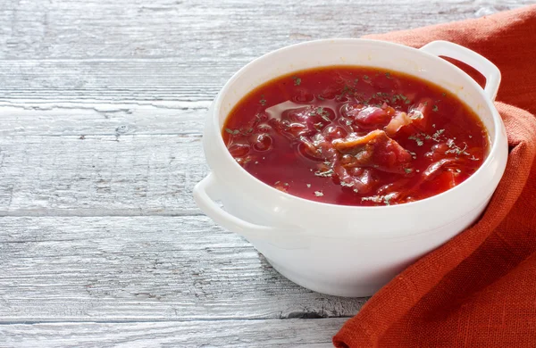 Borscht tradizionale russo e ucraino — Foto Stock