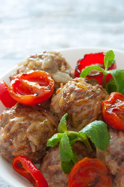 Meatballs close up — Stock Photo, Image