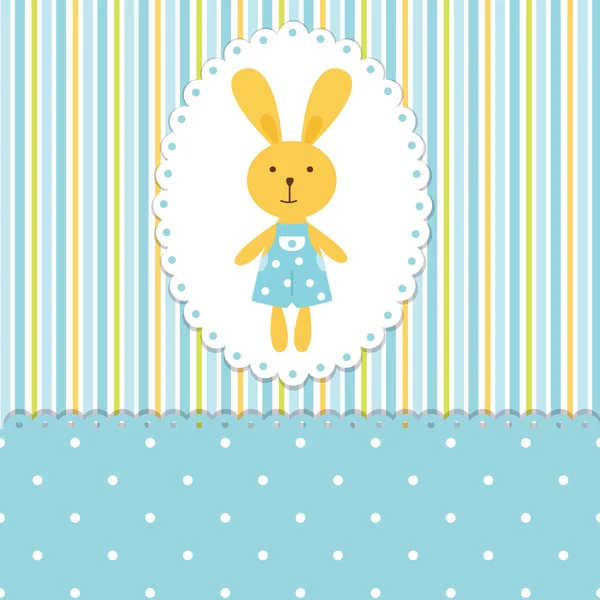 Baby background with rabbit — Stock Vector