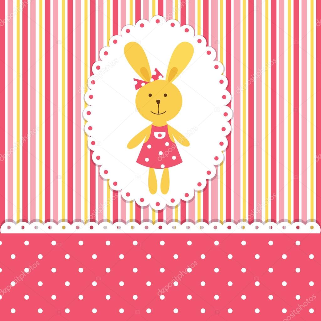 Baby background with rabbit